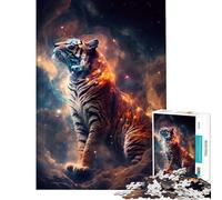 Rompecabezas para Adolescentes de 1000 Piezas espíritu del Tigre Espacial Juego práctico Juguetes educativos Ideas de Regalos desafío difícil (tamaño 38x52cm)