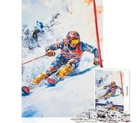 Rompecabezas para Adolescentes de 1000 Piezas esquí Alpino Juguete Educativo Gran Regalo y Juego Familiar desafío Educativo tamaño 50x75cm