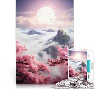 Rompecabezas para Adolescentes de 1000 Piezas Estado de ánimo japonés Análisis y lógica con Piezas de Formas aleatorias Que se entrelazan Completamente 38x26cm