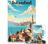 Rompecabezas para Adolescentes de 1000 Piezas,Estambul,Turquía,Ideal para Viajes,con diseño Ajustado,para ejercitar la Mente,entretenido y Divertido, Tiempo Libre y como Regalo