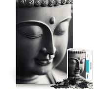 Rompecabezas para Adolescentes de 1000 Piezas,Estatua de Buda en Primer Plano - Mural Zen,Corte preciso,diversión,resolución de Problemas,diversión,relajación,Tiempo Divertido,exhibición de navideño