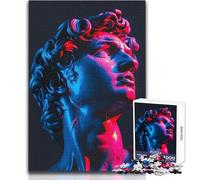Rompecabezas para Adolescentes de 1000 Piezas, Estatua de David, Arte de neón, Relajarse, pasatiempo, Profesional, Corte Limpio, Juguete para Jugar, tamaño 38x52cm