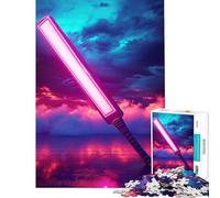 Rompecabezas para Adolescentes de 1000 Piezas estética neón práctico Juguete Educativo Ideas de Regalo desafío difícil (tamaño 38x26cm)