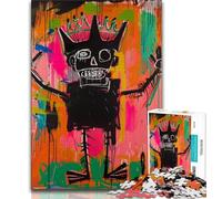 Rompecabezas para Adolescentes de 1000 Piezas, Estilo Basquiat, con Corona de Calavera Ejercita el Cerebro, Juguetes adictivos para Cultivar la Paciencia y Mejorar la Memoria (38x26cm)