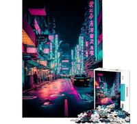 Rompecabezas para Adolescentes de 1000 Piezas Estilo callejera Japonesa de Tokio Juego Educativo Juguete Juego Intelectual Gran Regalo para los Amantes de los Juegos una Obra de Arte (tamaño 50x75cm)