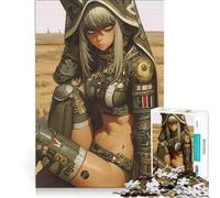 Rompecabezas para Adolescentes de 1000 Piezas, Estilo Cyberpunk, guerrera del Desierto, Anime, para Videojuegos, Juguetes antiestrés, desafío difícil, fortalece el Amor Entre Parejas 38x52cm