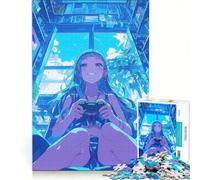 Rompecabezas para Adolescentes de 1000 Piezas, Estilo Gamer Waifu Anime, Juego práctico, Ideal para la diversión Familiar, cumpleaños y Navidad 50x75cm