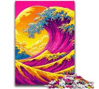 Rompecabezas para Adolescentes de 1000 Piezas, Estilo japonés, Ondas, Ayuda a ejercitar el Cerebro, Juguetes adictivos para Cultivar la Paciencia, decoración, 26x38cm