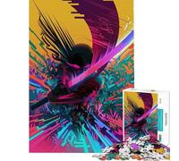 Rompecabezas para Adolescentes de 1000 Piezas Estilo Ninja Cyberpunk para Adultos Juguetes antiestrés Que mejoran la Memoria y Actividades Divertidas en casa (tamaño 38x52cm)