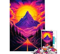 Rompecabezas para Adolescentes de 1000 Piezas Estilo Retro The Road Ayuda a ejercitar el Cerebro Alivia el estrés Juego de ingenio para Mayores de 14 años (38x26cm)