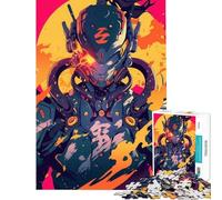 Rompecabezas para Adolescentes de 1000 Piezas Estilo samurái Cyberpunk Juego Familiar Juguetes educativos Regalos para Mujeres y Hombres para Toda la Familia (tamaño 50x75cm)