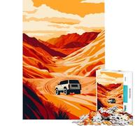 Rompecabezas para Adolescentes de 1000 Piezas Estilo Todoterreno del Desierto Arte Minimalista Juguetes educativos Juego Familiar para Toda la Familia Regalos para Mujeres y Hombres tamaño 38x26cm