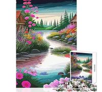 Rompecabezas para Adolescentes de 1000 Piezas Estilo Vintage para Relajarse decoración del hogar Juguetes DIY con póster y Hoja de Preguntas a Juego (50x75cm)