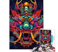 Rompecabezas para Adolescentes de 1000 Piezas Estilo Yokai japonés neón Juego de ingenio para Adultos Regalos para Mujeres Actividades Divertidas en casa (tamaño 50x75cm)