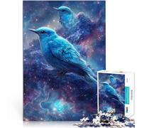 Rompecabezas para Adolescentes de 1000 Piezas Estrellas de la Galaxia del pájaro Azul Juego Familiar para y Apto para Parejas 38x52cm