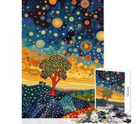 Rompecabezas para Adolescentes de 1000 Piezas Estrellas de la mañana Estilo Klimt Juego Imposible Ideal para Pasar el Tiempo en casa Juguete Educativo difícil y desafiante (38x26cm)