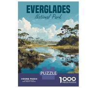 Rompecabezas para Adolescentes De 1000 Piezas Everglades National Park Rompecabezas para Adultos Juego De Ingenio Alivia El Estrés Ayuda A Ejercitar El Cerebro 38x26cm/1000pcs