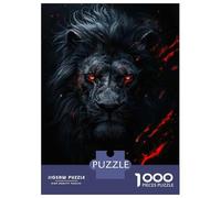 Rompecabezas para Adolescentes De 1000 Piezas Evil Black Lion King Rompecabezas para Adultos Juego De Ingenio Una Obra De Arte Actividades Divertidas En Casa 38x26cm/1000pcs