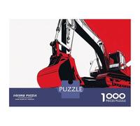 Rompecabezas para Adolescentes De 1000 Piezas Excavator Heavy Duty Construction Rompecabezas para Adultos Juego Familiar Difícil Difícil Cumpleaños Y Navidad 70x50cm/1000pcs