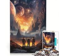 Rompecabezas para Adolescentes de 1000 Piezas Exploración Espacial Aventura Juguetes antiestrés Carrera de Velocidad Manual Mejora del Amor Entre Parejas 50x75cm