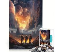 Rompecabezas para Adolescentes de 1000 Piezas Exploración Espacial Aventura Juguetes antiestrés Carrera de Velocidad Manual Mejora del Amor Entre Parejas 38x52cm
