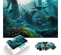 Rompecabezas para Adolescentes de 1000 Piezas Explorando el Mar Mesozoico para divertirse en Familia Regalo para cumpleaños 75x50cm