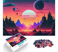 Rompecabezas para Adolescentes de 1000 Piezas Explorando un Mundo distante Juguetes educativos con póster a Juego y Hoja de Trivia 52x38cm