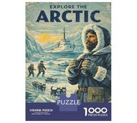 Rompecabezas para Adolescentes De 1000 Piezas Explore The Arctic Expedition Vintage Rompecabezas para Adolescentes Juego Familiar Desafío Difícil Cumpleaños Y Navidad 70x50cm/1000pcs