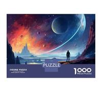 Rompecabezas para Adolescentes De 1000 Piezas Explore The Galaxy Space Adventure Rompecabezas para Adultos Juego De Ingenio Decoración De Pared Regalos para Reducir El Estrés 38x26cm/1000pcs