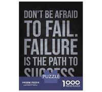 Rompecabezas para Adolescentes De 1000 Piezas Failure Is Path To Success, Motivational Rompecabezas para Adultos Juego De Ingenio Decoración De Pared Difícil Y Desafiante 52x38cm/1000pcs
