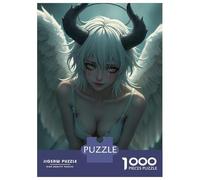 Rompecabezas para Adolescentes De 1000 Piezas Fallen Angel with Horns Rompecabezas para Adultos Juegos Familiares Corte De Precisión Regalos Y Cumpleaños Únicos 52x38cm/1000pcs
