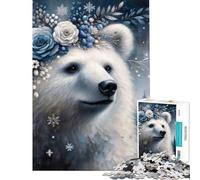 Rompecabezas para Adolescentes de 1000 Piezas Fantasía Invernal Oso Polar Difícil y desafiante Alivia el estrés Juego de ingenio para Mayores de 14 años (50x75cm)