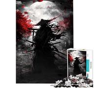Rompecabezas para Adolescentes de 1000 Piezas Fantasma Samurai Asesino Ayuda a ejercitar el Cerebro Juguete de Montaje Decoración de Pared para Mayores de 14 años 38x52cm
