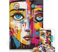 Rompecabezas para Adolescentes de 1000 Piezas Fantasmas de Arte Pop Mujer Juguetes antiestrés Desafío difícil Fortalece el Amor Entre Parejas 38x26cm