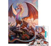 Rompecabezas para Adolescentes de 1000 Piezas Fantástico Juego de Supervivencia con Dragones Ayuda a ejercitar el Cerebro y a aliviar el estrés Juego de ingenio para Mayores de 14 años (50x75cm)