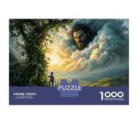 Rompecabezas para Adolescentes De 1000 Piezas Fantasy Adventure Boy Meets Giant in Clouds Rompecabezas para Adolescentes Juegos Relajantes para La Diversión Familiar Juego Desafiante Regalos 38x26cm/