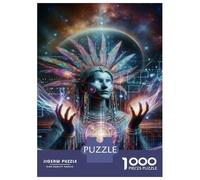 Rompecabezas para Adolescentes De 1000 Piezas Fantasy Alien Art Print Rompecabezas para Adultos Juego Familiar Regalos para Mujeres Cumpleaños Y Navidad 70x50cm/1000pcs