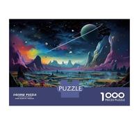 Rompecabezas para Adolescentes De 1000 Piezas Fantasy Alien Landscape Art Print-1 Rompecabezas para Adultos Juguete Decoración De Pared Carrera De Velocidad Manual Desafío Educativo 70x50cm/1000pcs