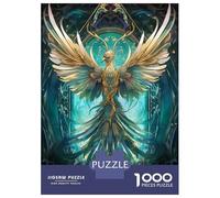 Rompecabezas para Adolescentes De 1000 Piezas Fantasy Blue Fire Phoenix Rompecabezas Juguetes Antiestrés Corte De Precisión Cumpleaños 52x38cm/1000pcs