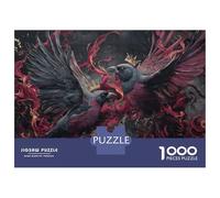 Rompecabezas para Adolescentes De 1000 Piezas Fantasy Crow Artwork Rompecabezas para Adultos Juego De Ingenio Patrón De Ensamblaje Cumpleaños Y Navidad 52x38cm/1000pcs