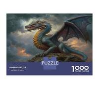 Rompecabezas para Adolescentes De 1000 Piezas Fantasy Dragon Art Print-2 Rompecabezas para Adultos Juegos Divertidos Desafío Difícil Regalo De Cumpleaños, Regalos, 52x38cm/1000pcs