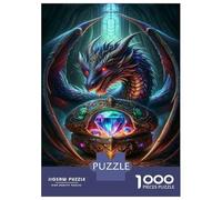 Rompecabezas para Adolescentes De 1000 Piezas Fantasy Dragon Art Print-4 Rompecabezas para Adultos Juegos Divertidos Desafío Difícil Regalo De Cumpleaños, Regalos, 70x50cm/1000pcs