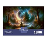 Rompecabezas para Adolescentes De 1000 Piezas Fantasy Forest Moonlight Romance Rompecabezas para Adultos Juegos Relajantes Decoración Perfecta Cumpleaños Y Navidad 70x50cm/1000pcs