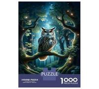 Rompecabezas para Adolescentes De 1000 Piezas Fantasy Forest Night Owl Rompecabezas DIY Juguetes Vacaciones En Casa Matar El Tiempo Cumpleaños Y Navidad 52x38cm/1000pcs