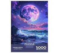 Rompecabezas para Adolescentes De 1000 Piezas Fantasy Moonlit Ocean Scene Rompecabezas para Adultos Juegos Divertidos Desafío Difícil Regalo De Cumpleaños, Regalos, 38x26cm/1000pcs