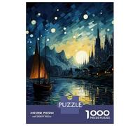Rompecabezas para Adolescentes De 1000 Piezas Fantasy Night Sky Painting Rompecabezas para Adultos Juego Práctico Mejora La Memoria Gran Regalo para Jugar 70x50cm/1000pcs