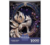 Rompecabezas para Adolescentes De 1000 Piezas Fantasy Nine Tailed Fox Rompecabezas para Adolescentes Juego Práctico Desafío Difícil Desafiante De Completar 70x50cm/1000pcs