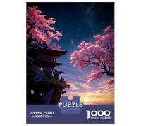 Rompecabezas para Adolescentes De 1000 Piezas Fantasy Sakura Japan Art Rompecabezas para Adultos Juguetes Antiestrés Regalo De Cumpleaños para Cumpleaños, Navidad 52x38cm/1000pcs
