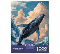 Rompecabezas para Adolescentes De 1000 Piezas Fantasy Sea Whale Rompecabezas para Adultos Juegos Divertidos Decoración De Pared 52x38cm/1000pcs