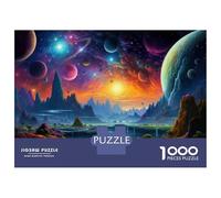 Rompecabezas para Adolescentes De 1000 Piezas Fantasy Space Landscape Art Print Rompecabezas para Adultos Juegos Divertidos Desafío Difícil Regalo De Cumpleaños, Regalos, 52x38cm/1000pcs